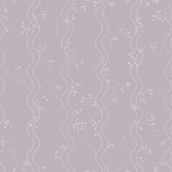 Scandi Botanical Wave Stripes - Dusty Pink