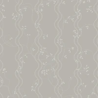 Scandi Botanical Wave Stripes - Stone Grey wallpaper