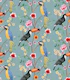 Tropical chinoiserie garden - steel blue