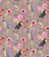 Tropical chinoiserie garden - mauve