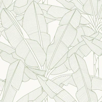 Banana Palms - Green Tendril Lines wallpaper