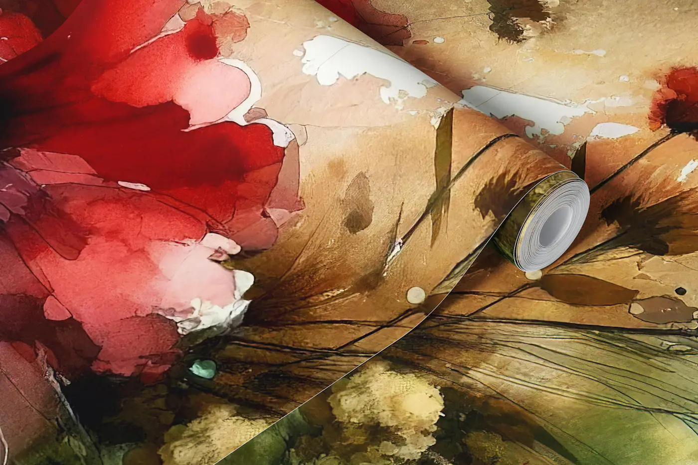 Colorful Floral Arrangement wallpaper roll