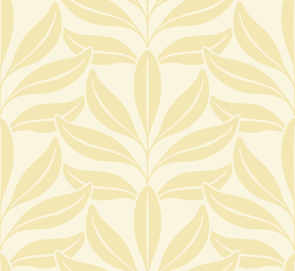 Modern Beach Leaves - Jungle - Soft Yellow 2