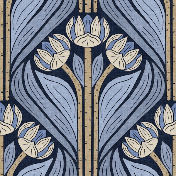 Moonlit Porcelain Tulips