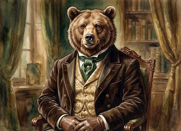 Victorian Gentleman Bear Portrait