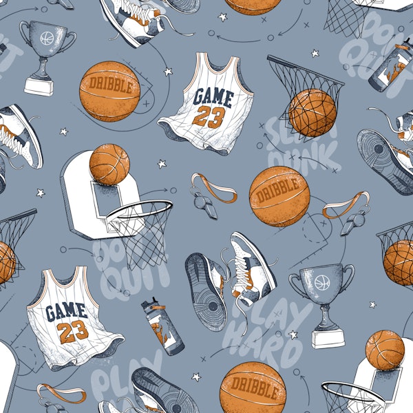 Slam Dunk - basketball blue 2 large