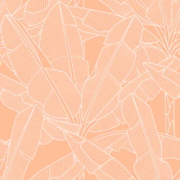 Banana Palms - White Lines Peach Fuzz tapetas
