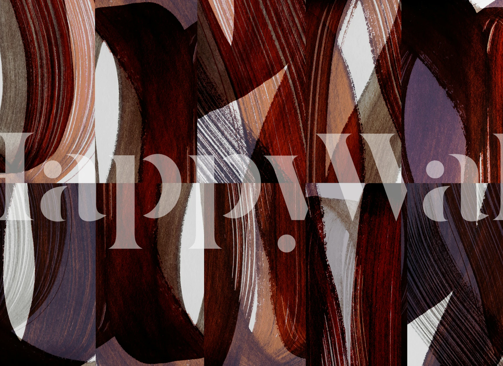 Brush Strokes Collage wallpaper in a room