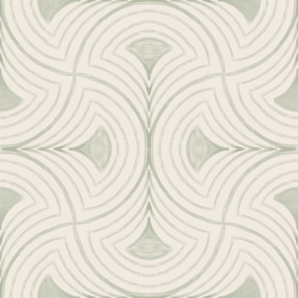Calm Sage Abstract Arches