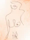 Soft Peach Minimal Line Figure