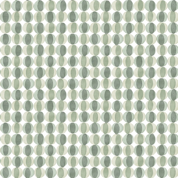 sage watercolor oval dot geometric