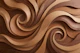 Carved Wood Swirl Waves