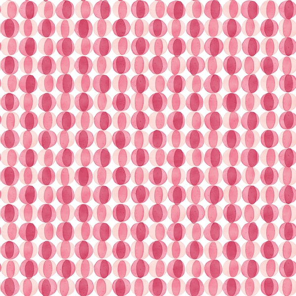 Modern pinks watercolor oval dot geometric
