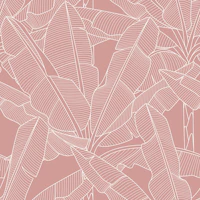 Banana Palms - White Lines Rose Tan tapetas