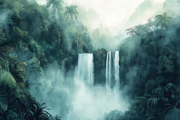 Misty Paradise Waterfalls
