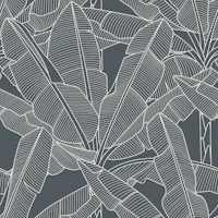 Banana Palms - White Lines Tarragon Gray tapetas