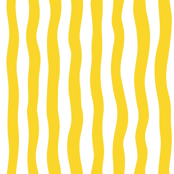 Wavy Stripes - yellow and white - Small