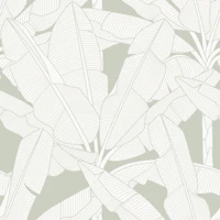 Banana Palms - Frostwork Green tapet