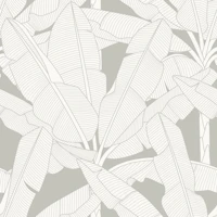 Banana Palms - Light French Gray tapet