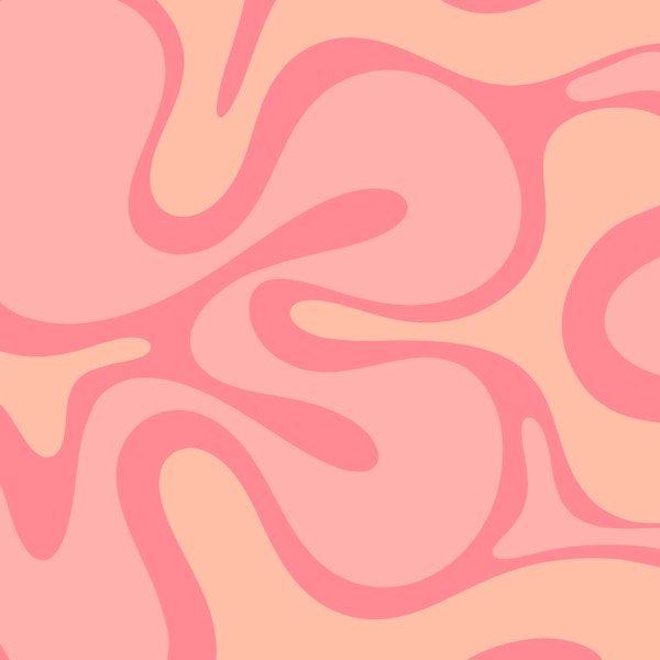 Abstract Blush Pink Smooth Contours Swirl