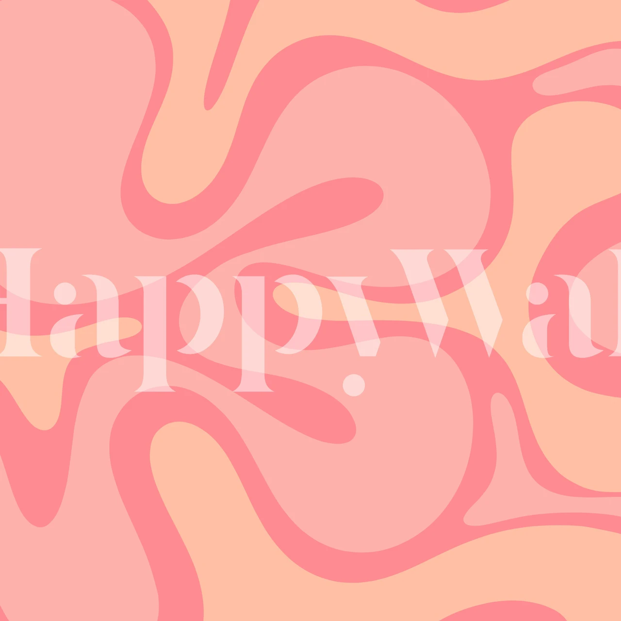 Abstract Blush Pink Smooth Contours Swirl behang