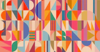 Colorful Abstract Geometric Mosaic behang