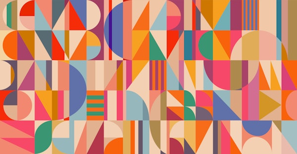 Colorful Abstract Geometric Mosaic