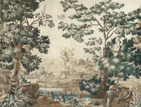 Verdure Bird Tapestry - Umber & Ivory behang