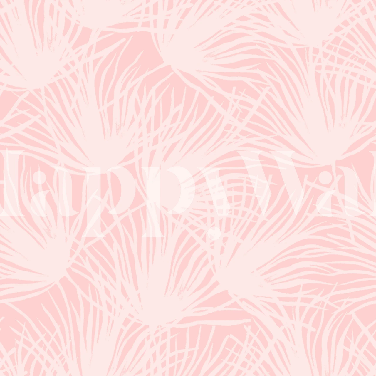 Pastel pink tropical leaves wallpaper