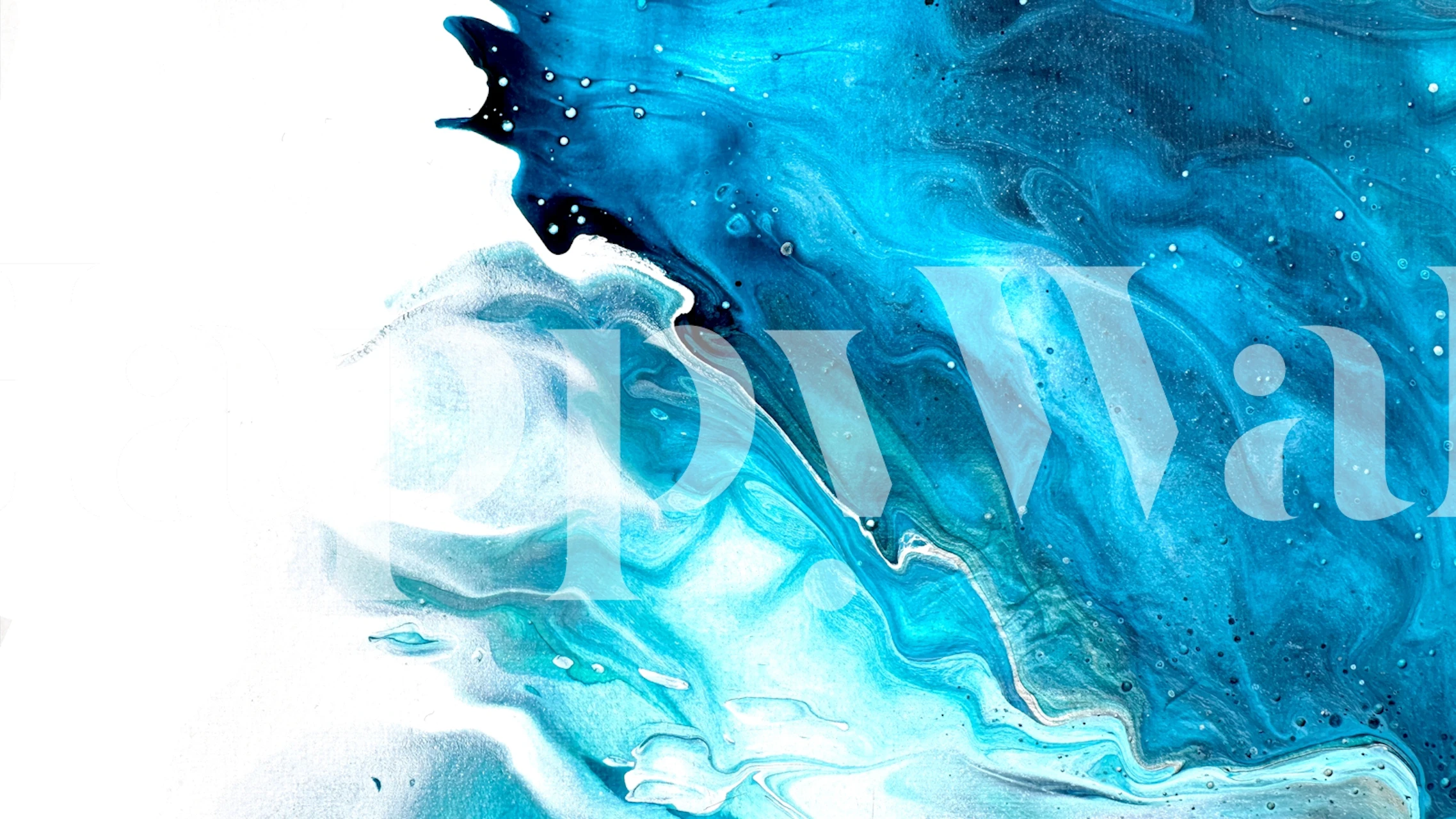Arctic Blue Fluid Texture tapeta u sobi
