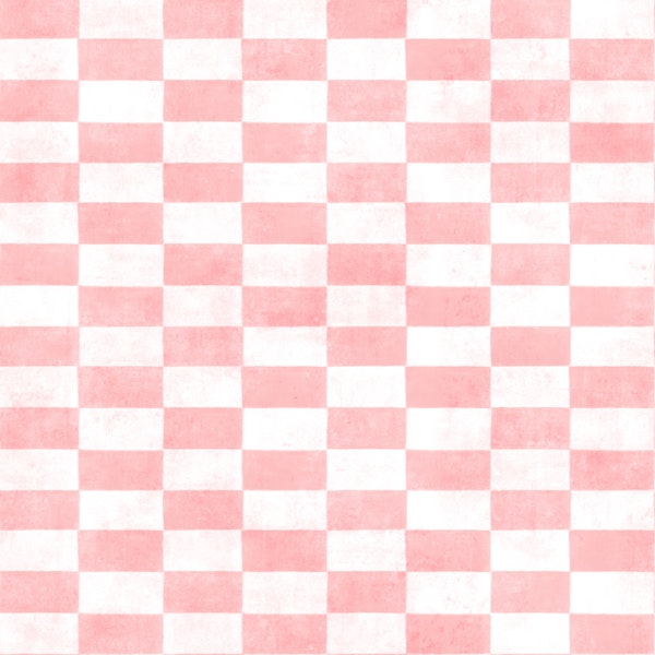 Faded pink horizontal handpainted tiles L