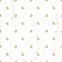 Gold textured yin yang wallpaper