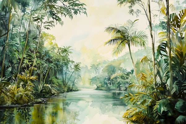 Rainforest River Morning Haze