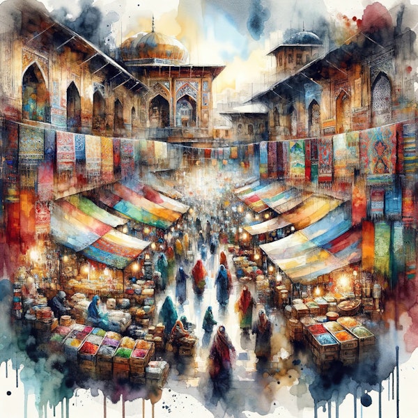 Watercolor Bazaar Market