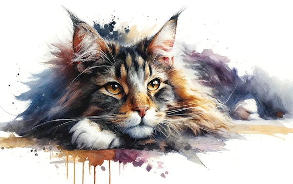 Maine Coon Resting Portrait