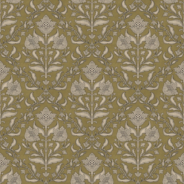 Sage Green Botanical Damask