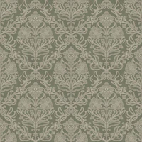 Classic Floral Scrollwork Sage tapete