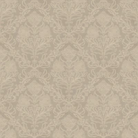 Classic Botanical Damask Beige tapete