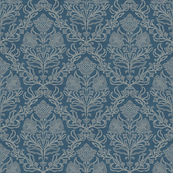 Blue Botanical Vine Trellis