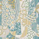 Mixed Motif Drapery Cream Yellow Aqua Mint