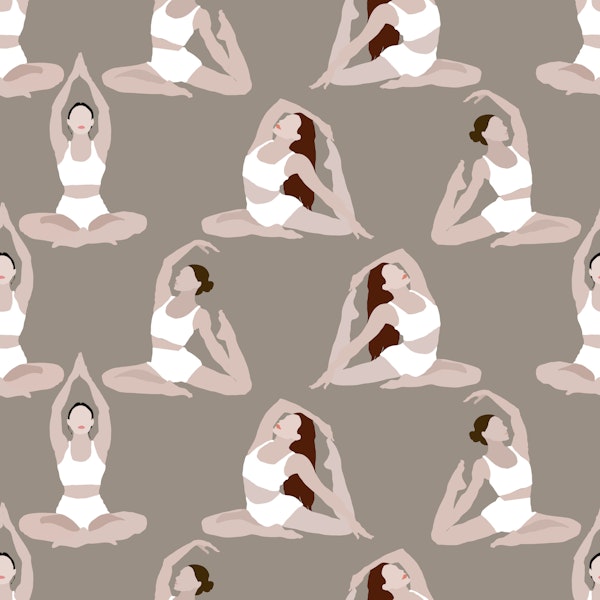 Minimal Yoga Poses Taupe