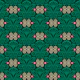 Elegant Retro Damask Blossom Scrolls Green