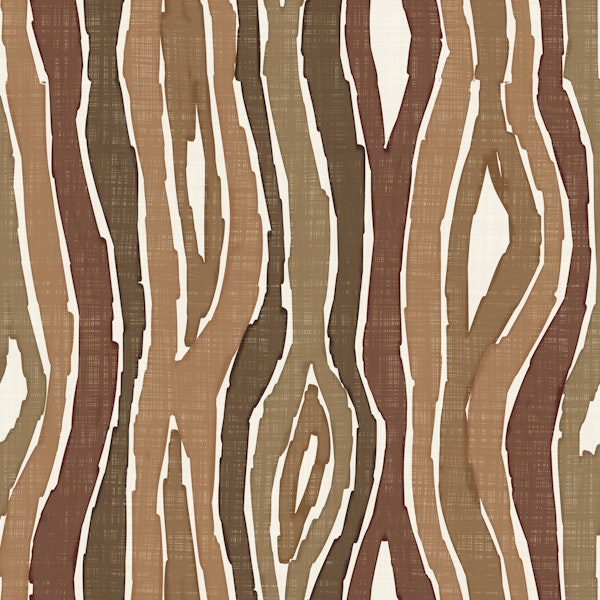 Woodgrain Vertical Stripes - Earthy Bark