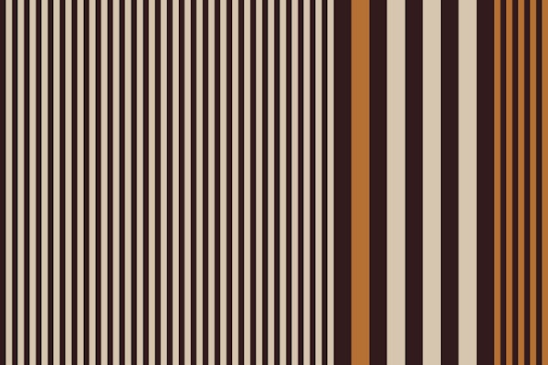 Mid-century retro stripes - brown & orange