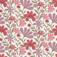 Large Burgundy Boho Floral Garden wallpaper