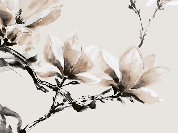 Soft Magnolia Ink Wash