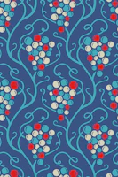 Grape Vines Retro Fresh Fruit Summer Blue wallpaper