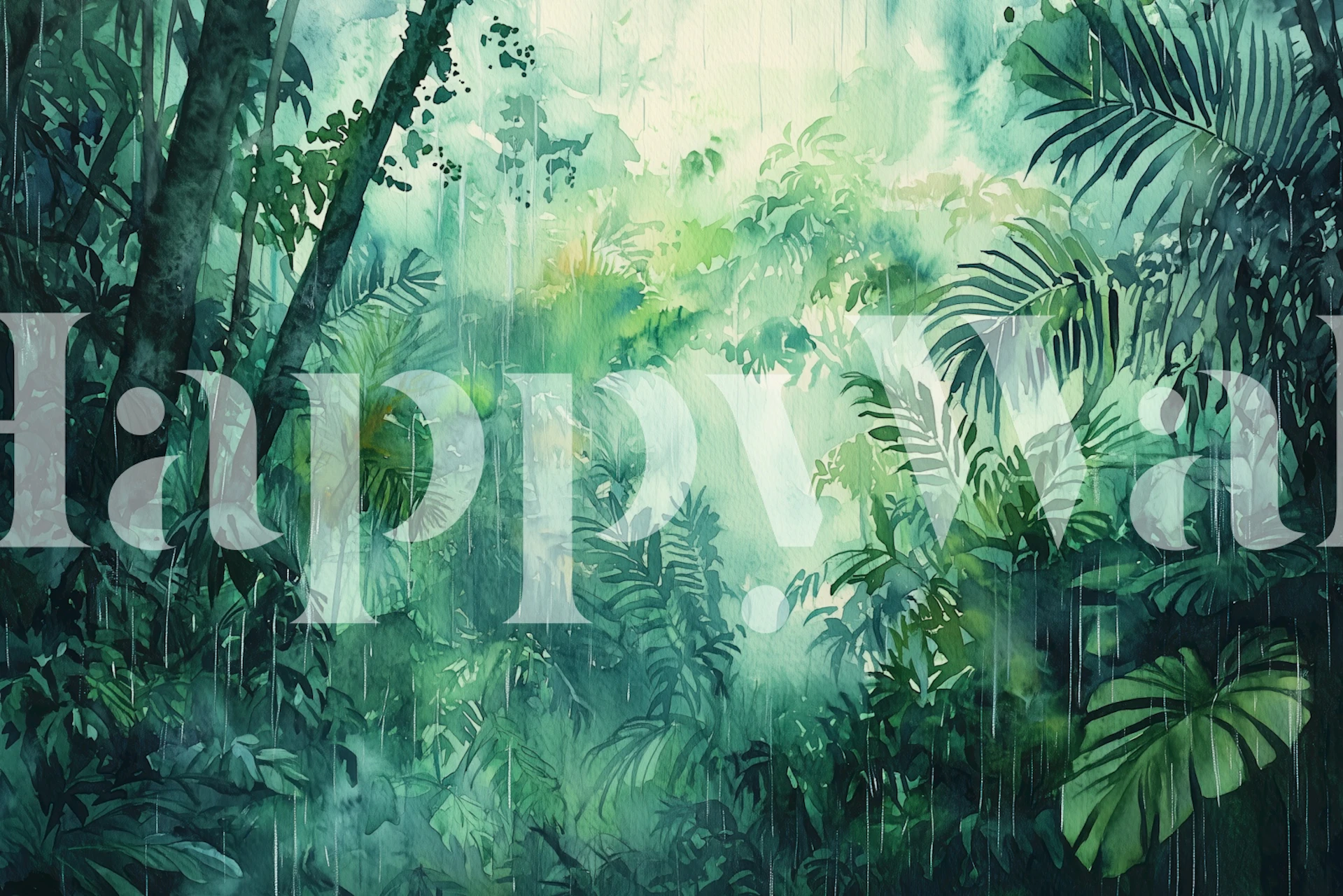 Moody Jungle Rain wallpaper