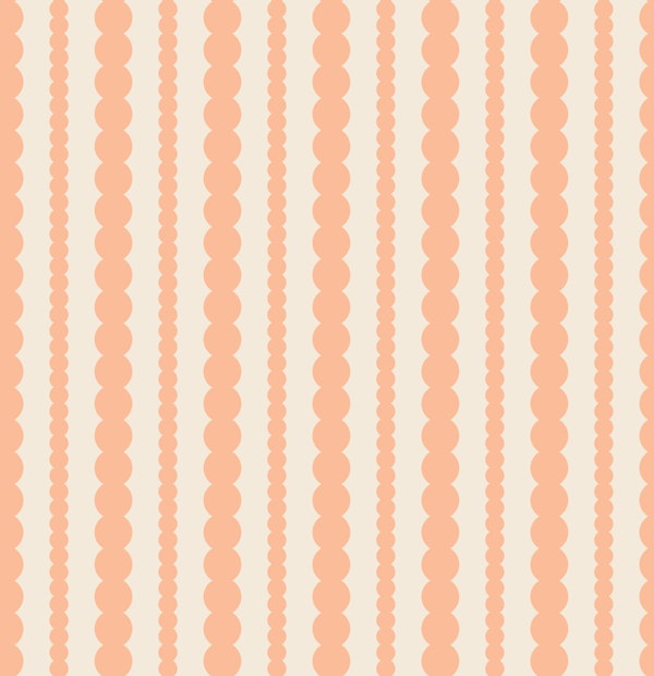 Blush Peach Scallop Stripes