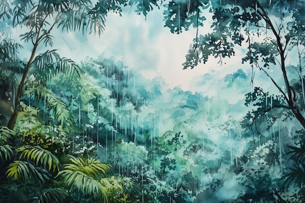 Emerald Forest Mist and Rain